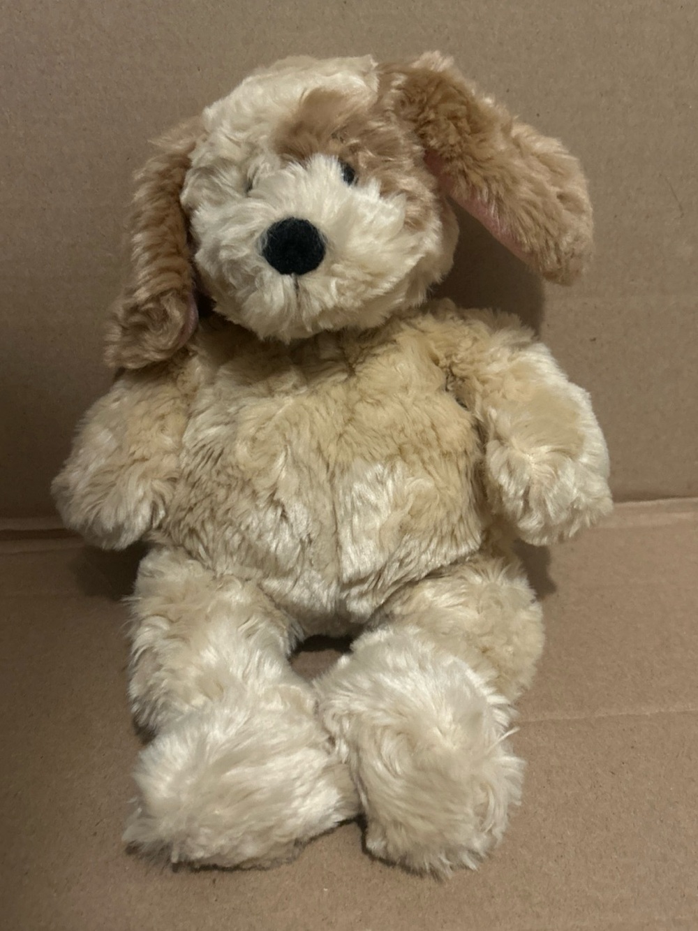 Vintage #13021 GUND Puppy SPOT Plushy Stuffed Animal Beige Tan Dog